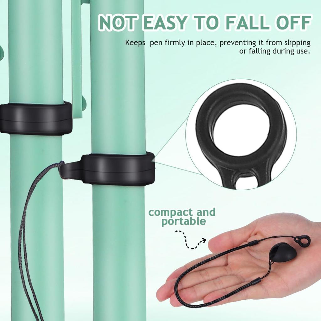 Artibetter 2Pcs Elastic Rope Lost Tether for Touch Pens Stretchy Pen Leash with Ring for Desk Clipboards and Drawing Applications