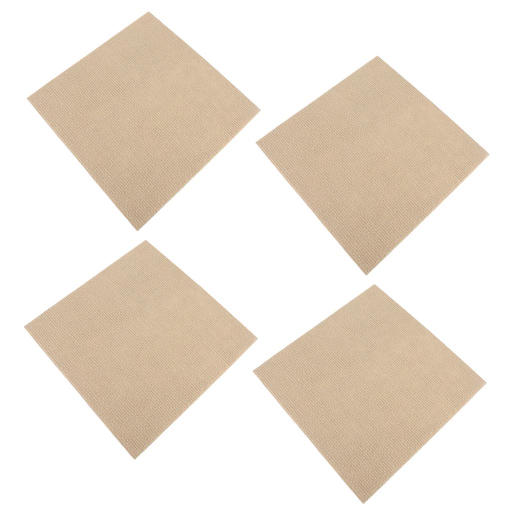 Self Adhesive Carpet Squares 30x30cm Non Slip Polyester Floor Mat Home Office Decoration Supplies Khaki 50Pcs