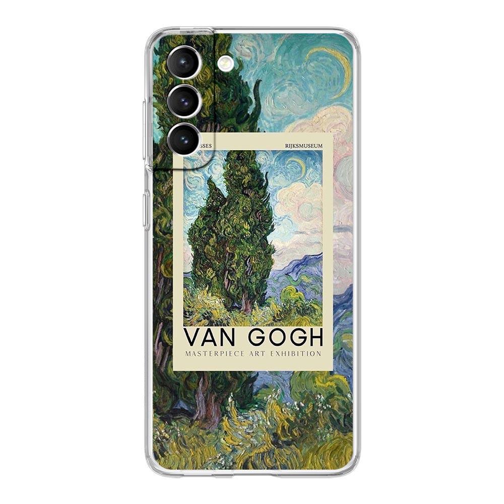Starry Sky Van Gogh Art Phone Case For Samsung Galaxy S24 S23 S22 S20 Ultra S21 FE 5G S10 S9 Plus S10E S8 Silicone Clear Cover