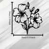 1pc Metal Wall Art Hibiscus Flower Decor for Living Room Indoor Outdoor Home Thanksgiving Birthday Party