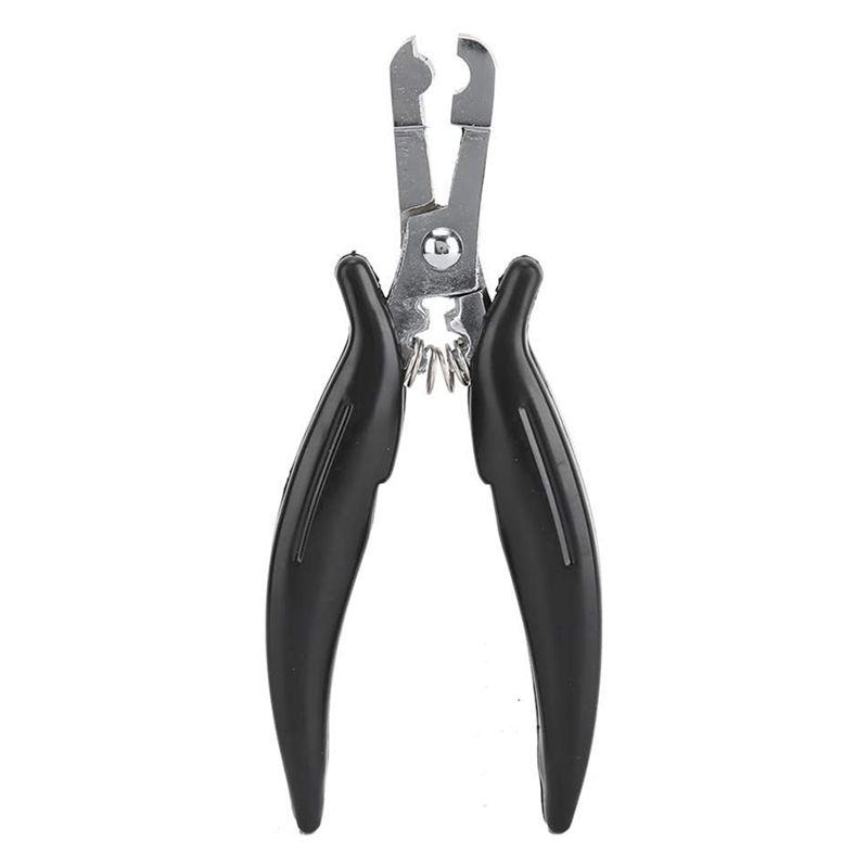 ABBY-Hair Extension Pliers, Stainless Steel Non Slip Handle Hair Extension Wig Tools чёрный