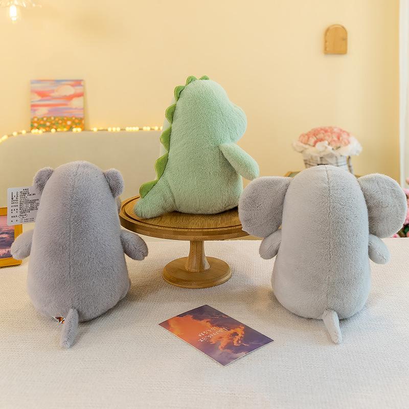 Pangpang Series of Plush Toys Hippopotamus Elephants Dinosaur Dolls Cute Catcher Dolls Wedding Throwing Dolls