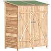 140 X 75 Fir Wood Garden Shed, with Asphalt Roof - Natural