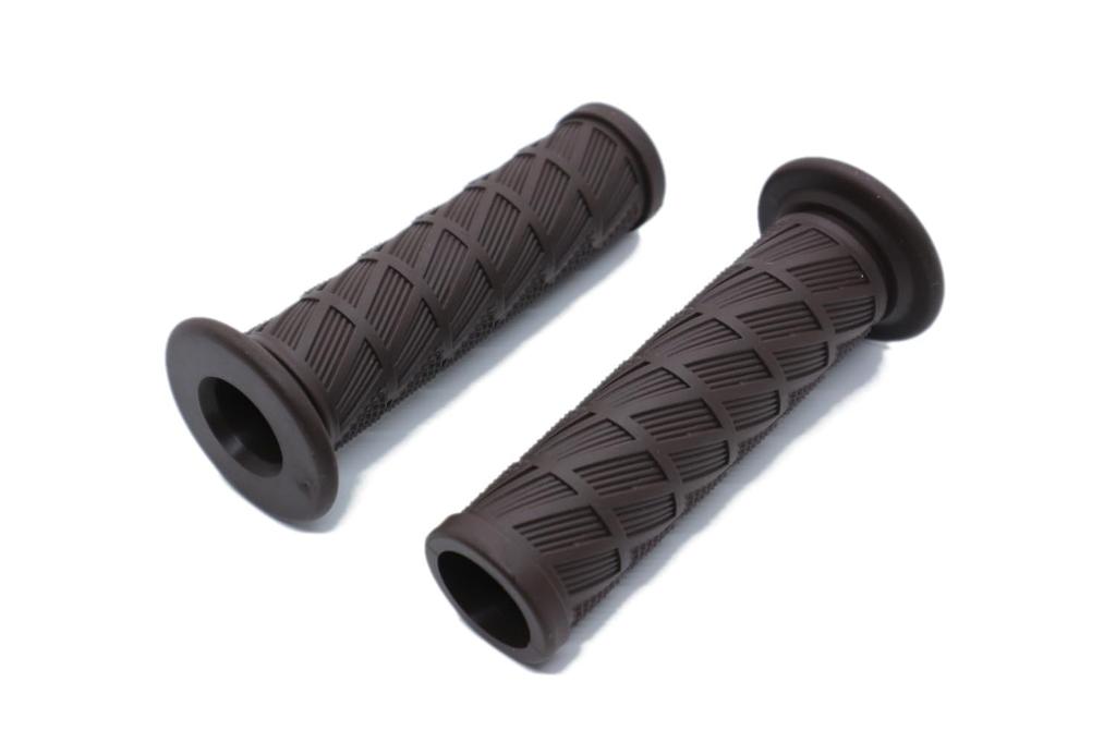 Beatus Retro Design Bike Handle Grip 0.9 inch (22.2 mm) Universal Grip Left and Right Set (Dark Brown)