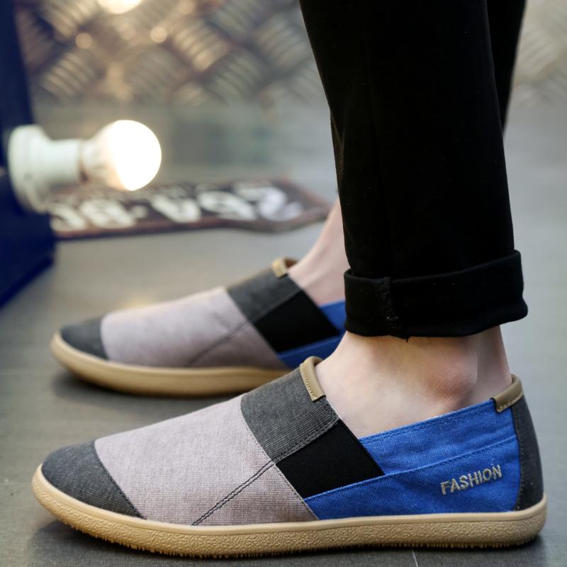 Men Summer Slip on Driving Shoes Flats Unisex Lazy Shoes Women Casual Canvas Shoes Large Size for Couple