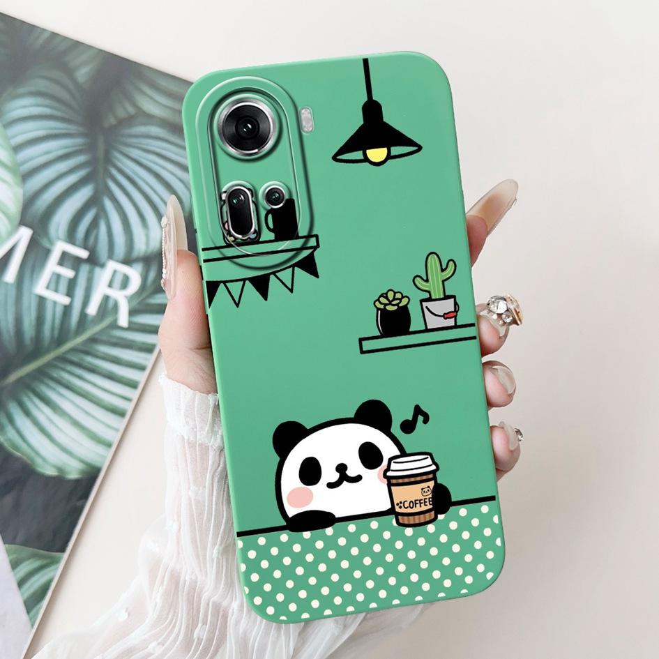 For OPPO Reno 11 5G Case CPH2599 Cover Lovely Panda Camera Protection Soft Silicon Phone Case For OPPO Reno11 Pro Reno 11F Coque