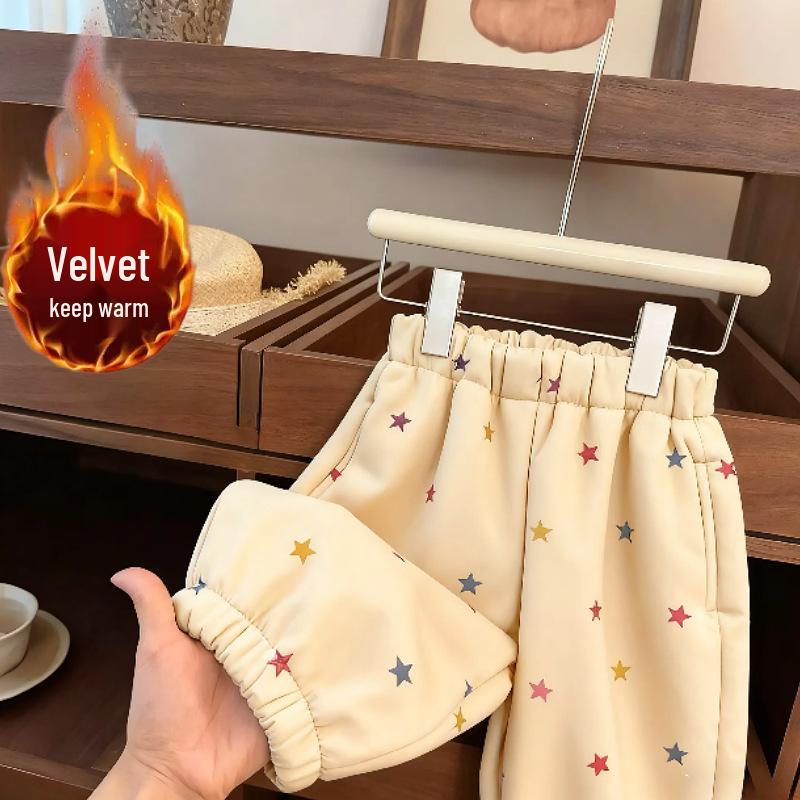 2025 Korean Style Star Hoodie - Versatile & Cute Winter Jacket with Velvet Cotton