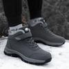 Men Waterproof Outdoor Boots Winter Warm Popular Footwear Male Suede Casual Snow Plush Warm Shoes Leather Walking Shoes 35-46