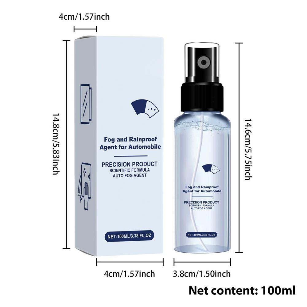 Spray antibuée pour vitres Spray antibuée pour vitres Prévient la formation de buée sur les pare-brises de voiture Désembueur de pare-brise Efficace Polyvalent Sûr