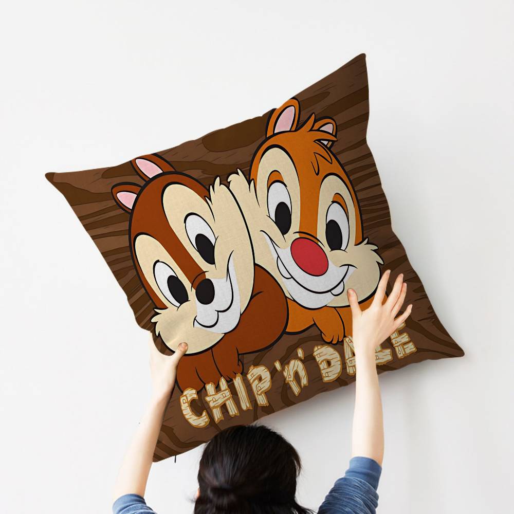 Cartoon C-Chip n D-Dale Stitch Lucky Dragon pillow cover sofa cushion cover home room decoration children gift