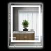 Large Vanity Mirror With Lights And Shelf Illuminated Bathroom Mirror With 3 Colour Brightness Smart Touch Anti Fog