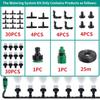 5-30M Automatic Misting Watering Kit Fog Nozzles Irrigation System Garden Spray Head Courtyard Cooling Sprinkler Set 4/7mm Hose