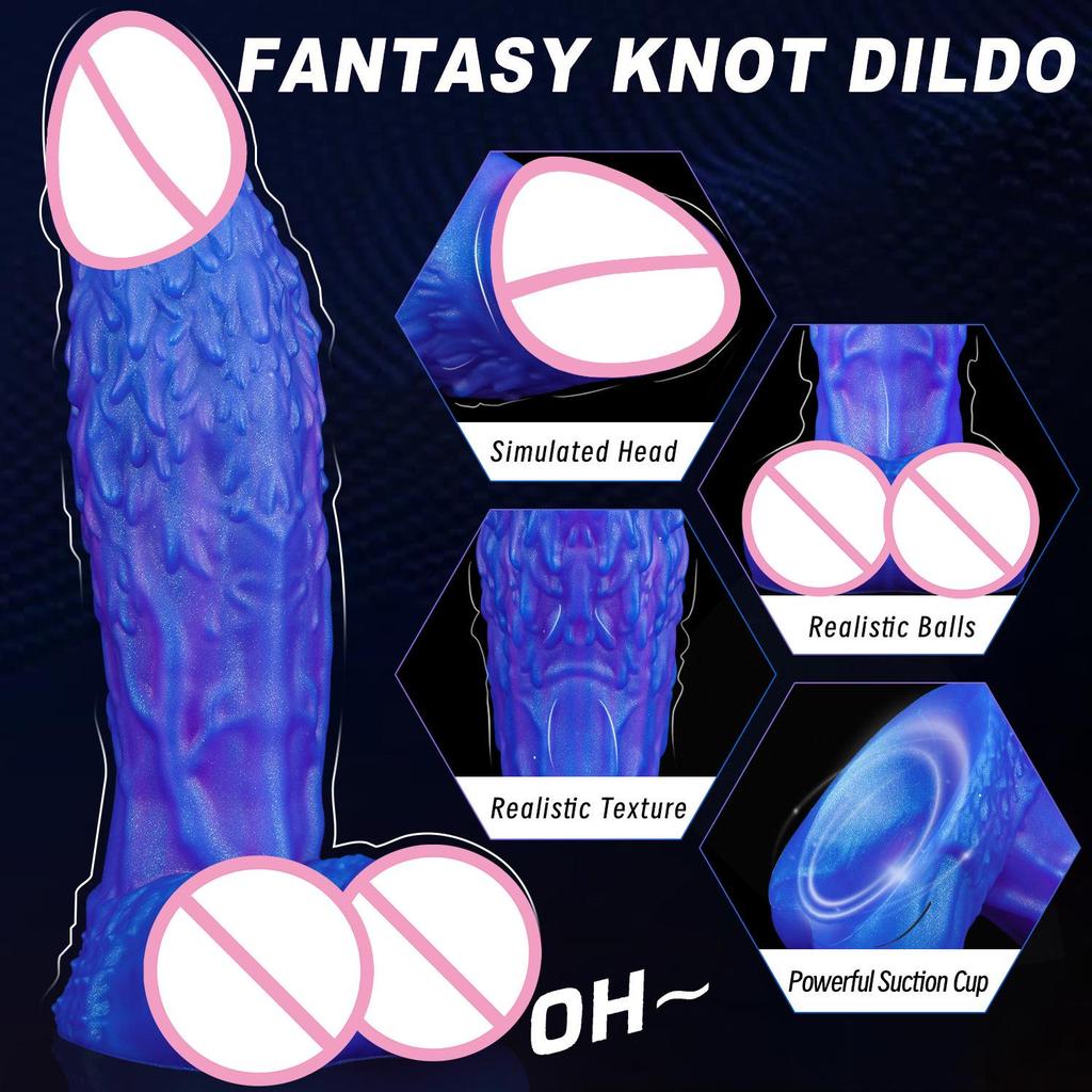 Realistic Wolf Penis Silicone Dog Dick Anal Plug Masturbator