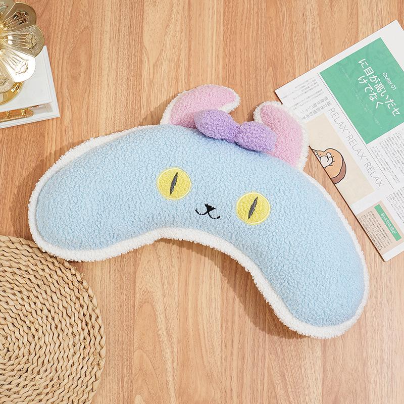 Pet Bow Half Moon Pillow Cat Sleep U-shaped Pillow Cute Plush Toy Dog Mattress Dog Beds for Small Dogs