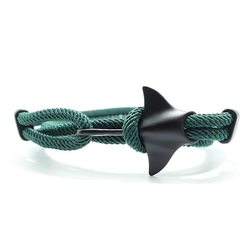 Bohemia Manta Rays Bracelet Men Marine Life Nautical Braslet Mulrilayer Rope Braclet Animal Jewelry Wristband Beach Accessories