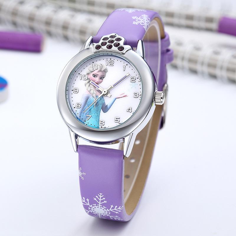 Girls' Ice Snow Cartoon Electronic Watch, Toddler To Primary School Student