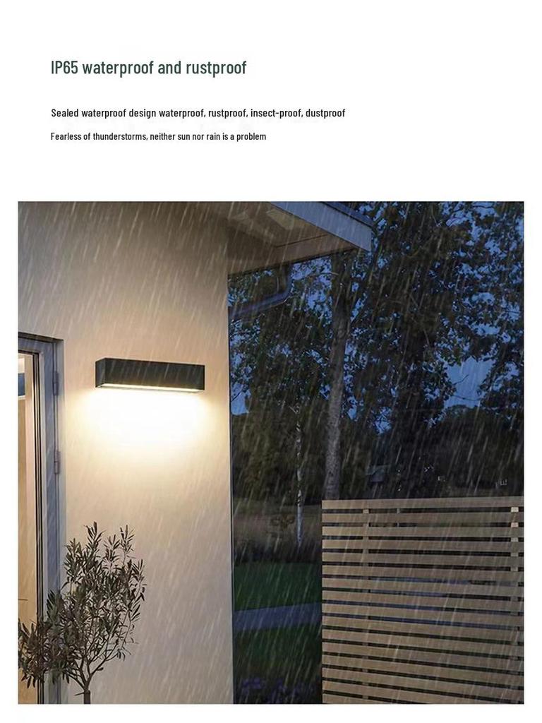 Wasserdichte Außenwandleuchte für Terrasse oder Schlafzimmer - Minimalistisches Design