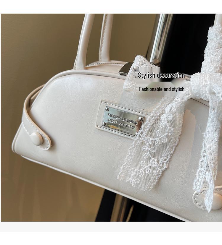 2025 Sweet Girl Lace Bow Shoulder Bag - Women's Stylish Underarm Design