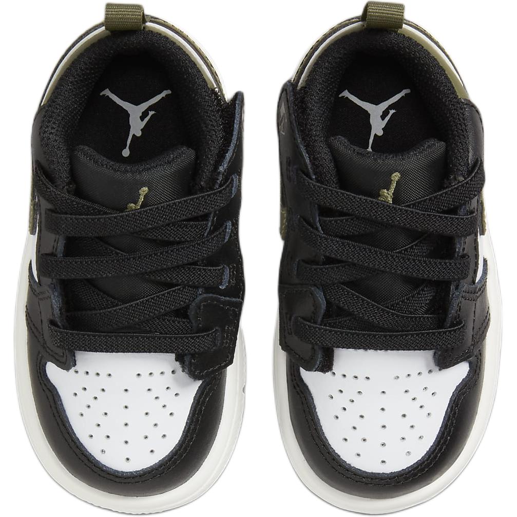 New Jordan Air Jordan 1 Anti-Slip Wear-Resistant Low-Top Toddler Shoes Black White Green Infant And Toddler DR9747-092