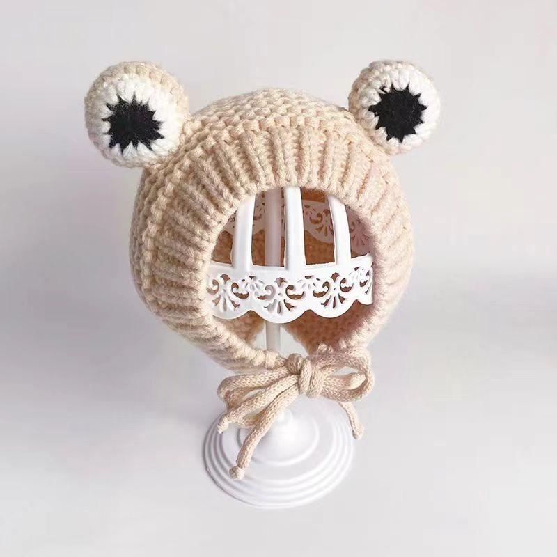 Cute Bear Baby Beanies Hat New Autumn Winter Kid Girl Boy Frog Rainbow Caps Warm Knitted Hats Skullies Toddler Cap Korean Style