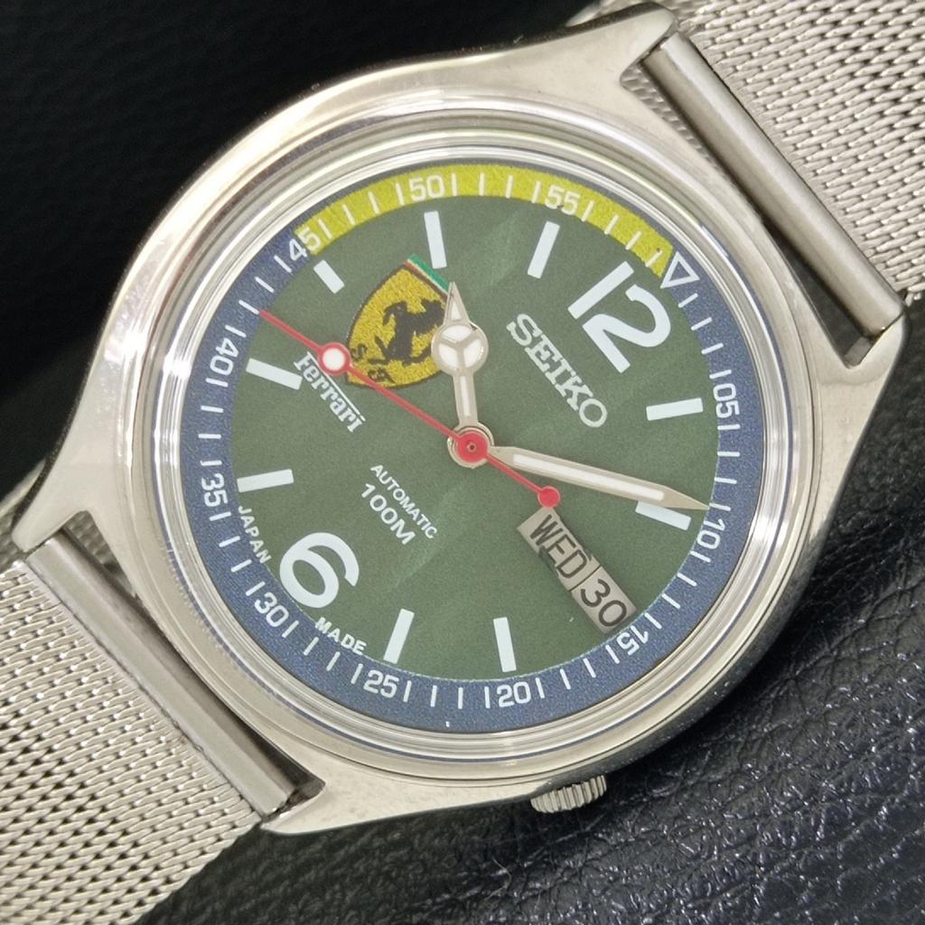 

SEIKO AUTOMATIC VINTAGE JAPAN 7009A MENS FERRARI DIAL WATCH a700445-5 R203-a700445