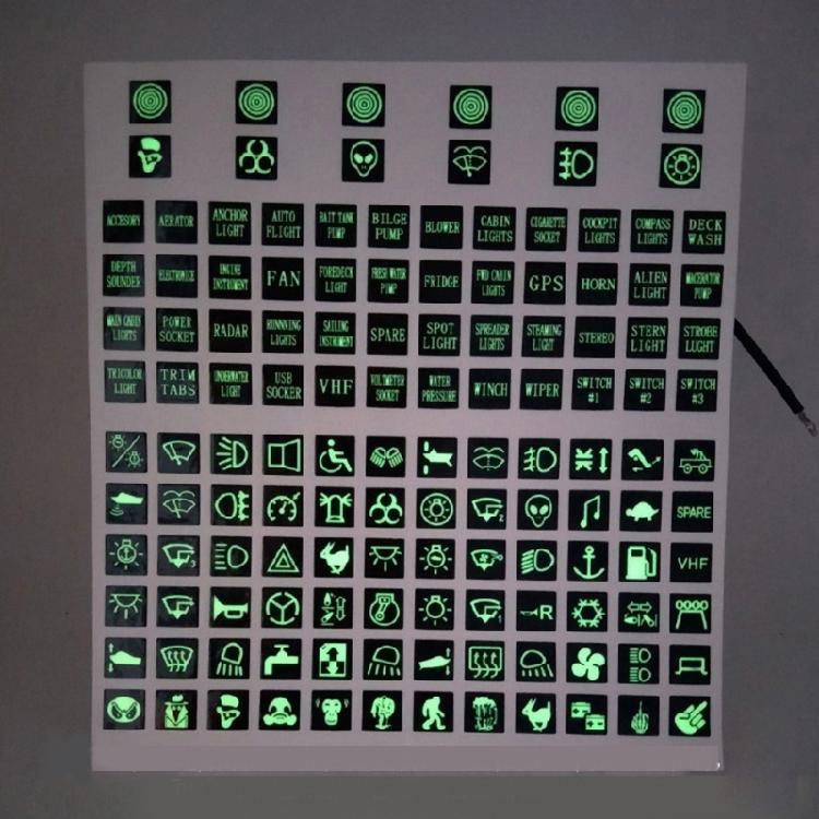 Auto Leuchtende Aufkleber Multifunktions-Tastenaufkleber Schalter Beschriftungsaufkleber