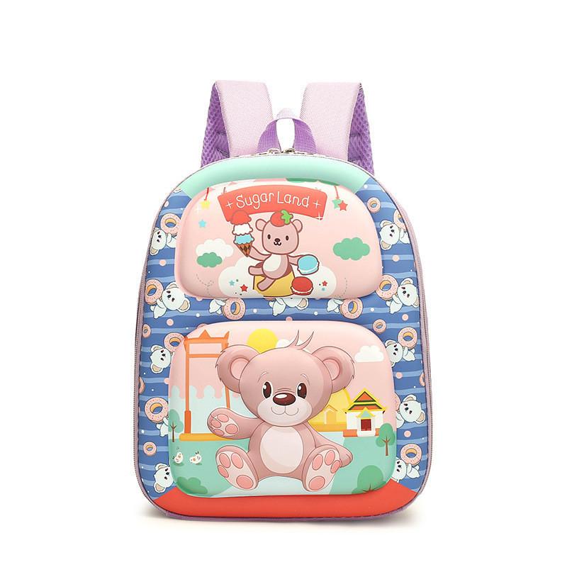 New Cartoon 3d Children's Backpack Adorable Hard Shell Eva Lightweight For Kids