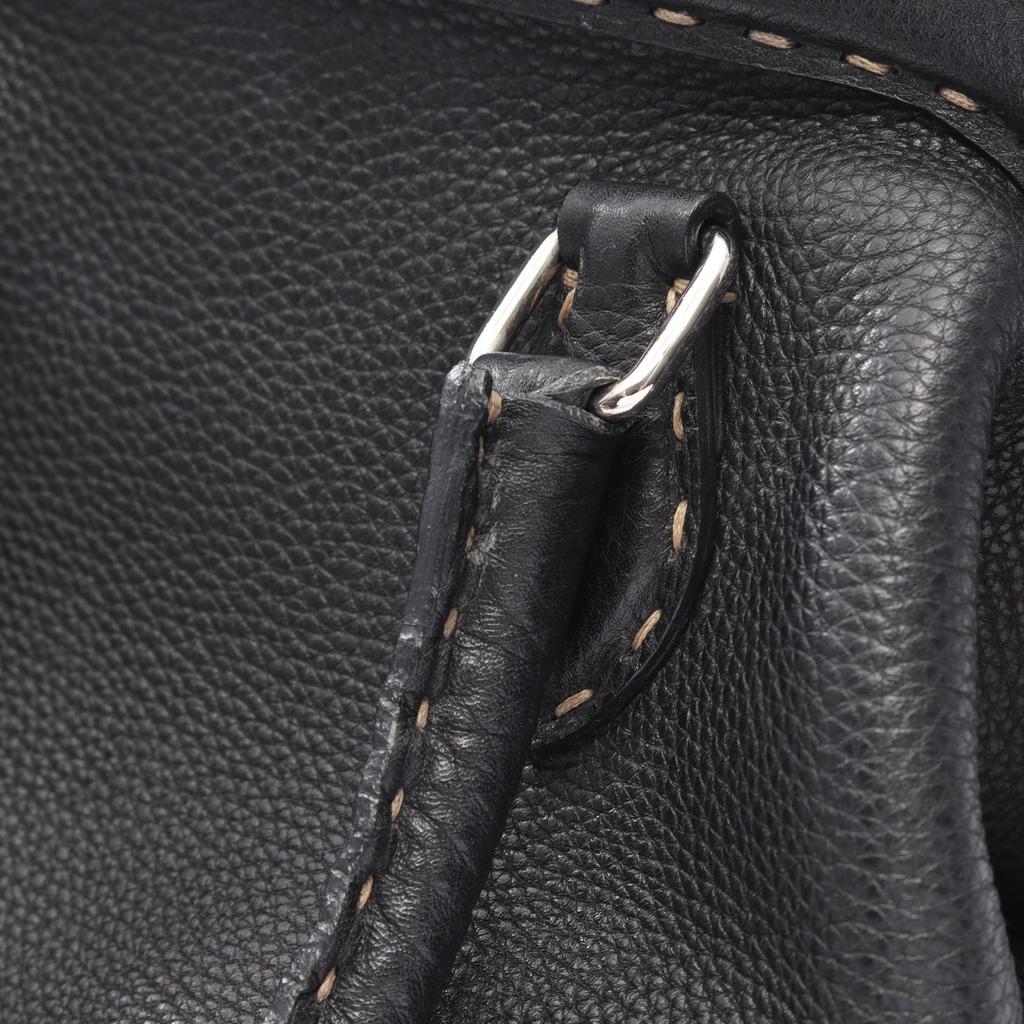 Used FENDI Selleria Doctor's Bag Handbag leather Black Used Women