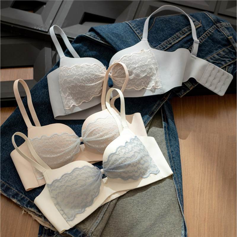 Traceless No Steel Ring, Pure Lace Underwear, Small Breasts Gather and Show Large Breasts, Anti-sagging Bra, Adjusted Bra