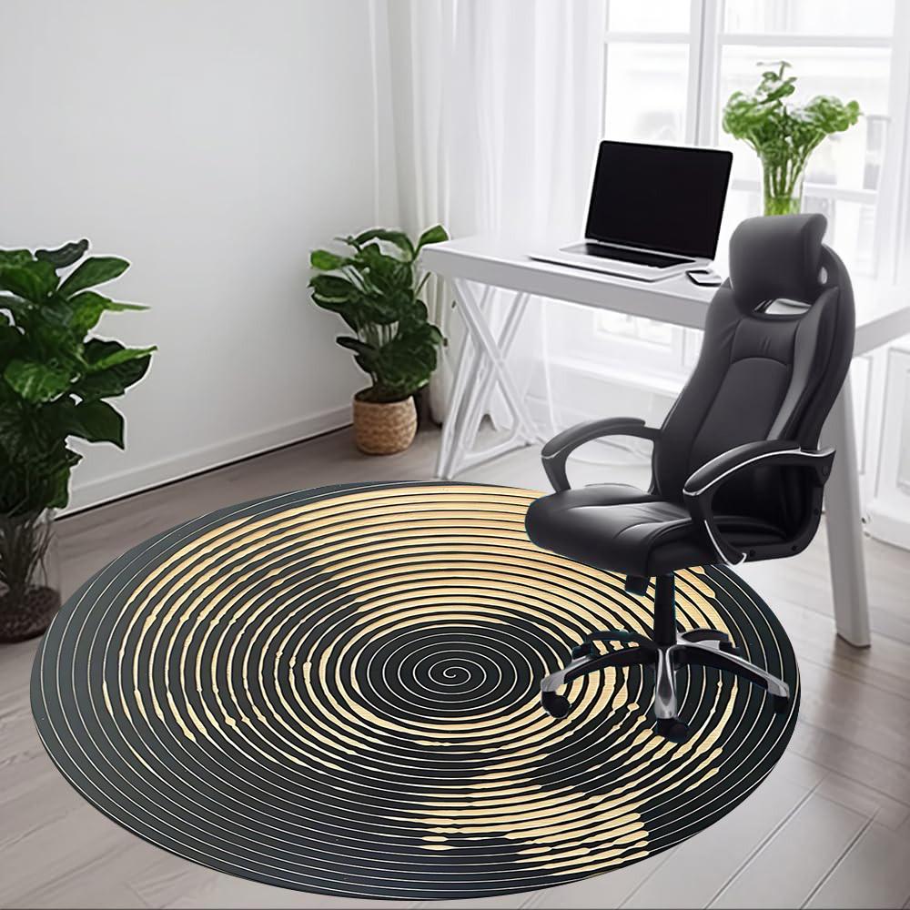 1pc Spiral Skull Office Round Area Rug, Under Office Chairs Bedroom Living Room Home Decor, Room Deco, Available in Various Sizes 074