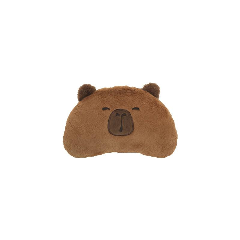 Embroidery Plush Capybara Car Seat Cushion Set Decor For Winter Comfort Warmth