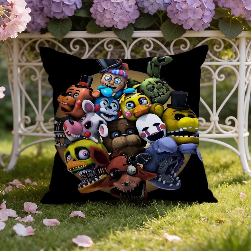 Anime F-Five N-Nights At Freddy's Cushion Cover Home & Car Dual-Scene Pillow Cover: Reversible for Premium Comfort