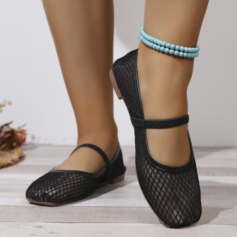 Women S Breathable Mesh Hollowed Mary Jane Shoes For Spring Summer