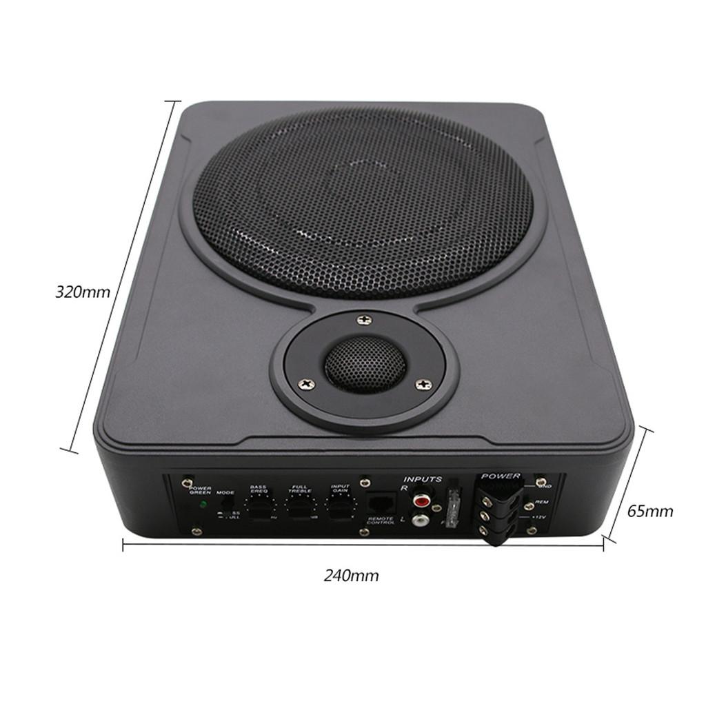 600W 8/10 Inch 12V Portable Car Audio System Aluminum Alloy Car Speaker Ultra-thin Seat Subwoofer 240 * 320 * 65mm