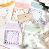 1pack/50Pcs European Floral Square Paper Vintage Art Style DIY Handmade Album Scrapbooking Decorative Paper Supplies
