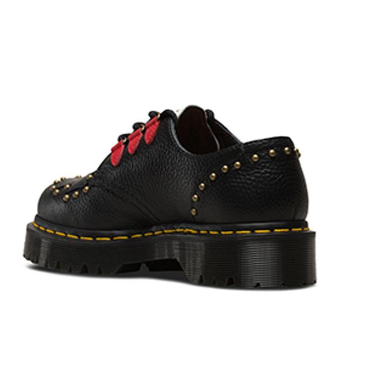 Dr. Martens 1461 Bex Series 3 Leather Studded Embroidered Casual Shoes Women Casual Shoes Black 24073001