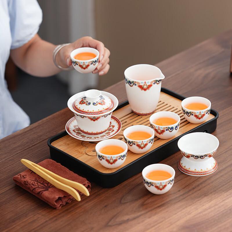 Yipan White Jade Dunhuang Tea Set