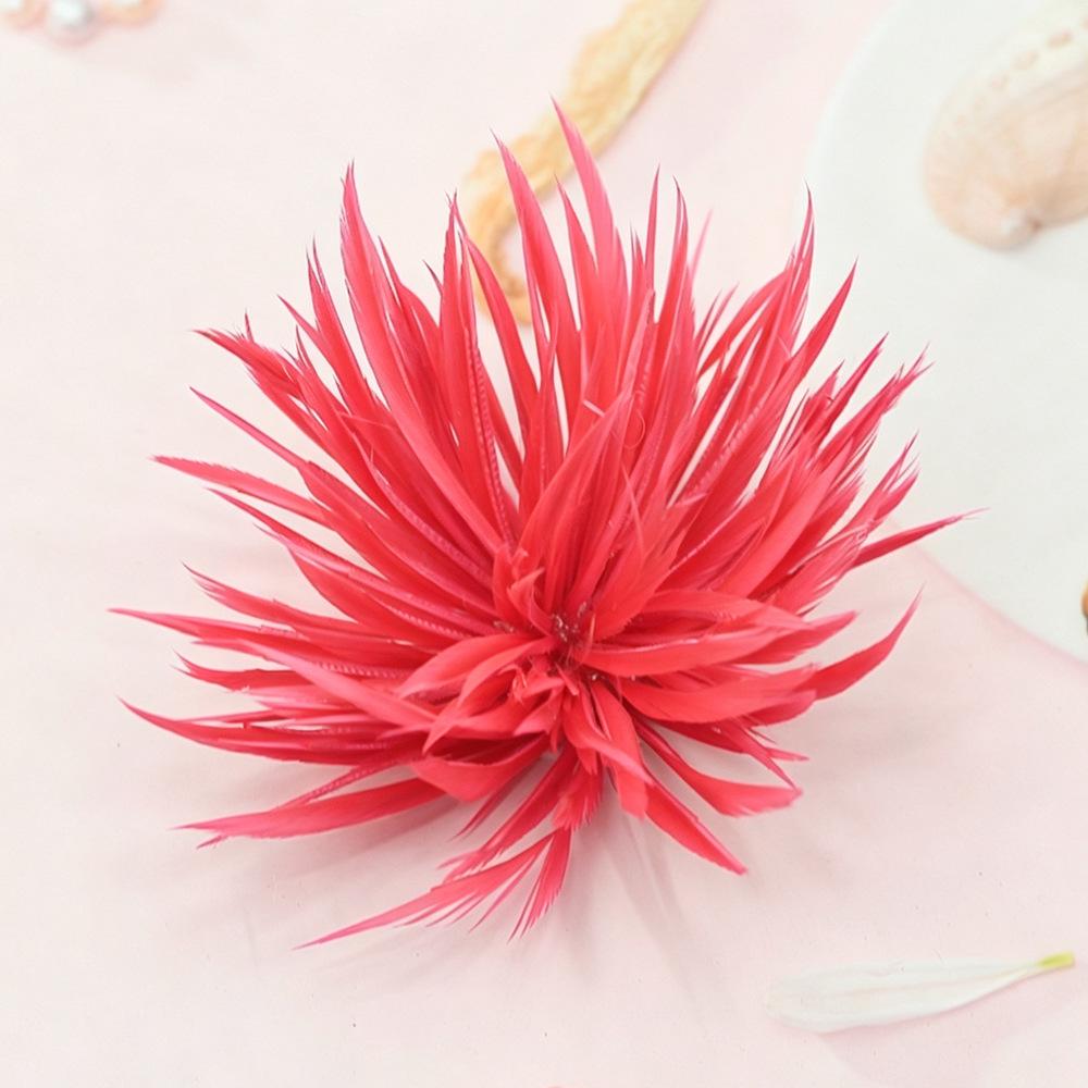 Feather Tear-Off Flower DIY Handmade Jewelry Craft Hair Brooch