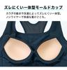 [Phiten] SUBROSA Sports Bra for Women, Half Bra, Black, Size L | Moisture-wicking, Quick-drying, Deodorizing, Non-slip | Molded Cups, Stable Support |
