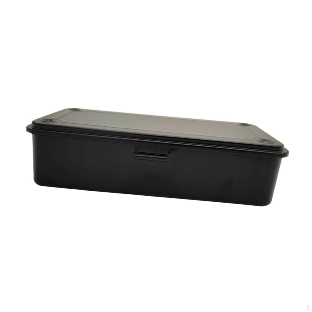 Iron Storage Box Container Desktop Portable Note Organizer Metal Case for Mechanics Tools Stamp Tape