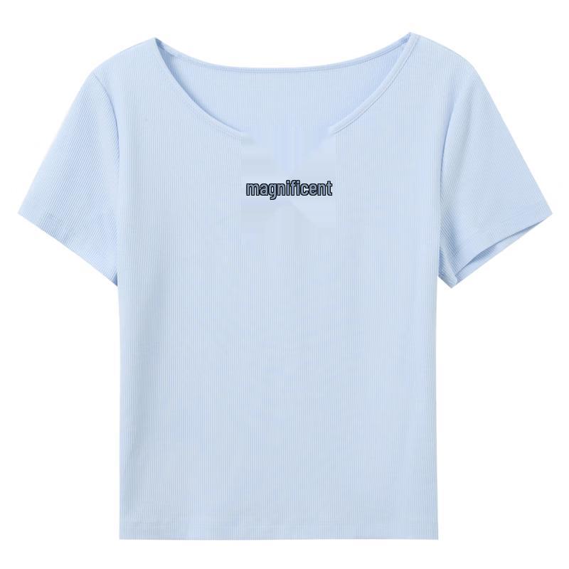 Women s Slim Fit Bow Detail Short Sleeve T-shirt S