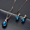 Rhinestone-Embellished Alloy Necklace & Earrings Wedding Set