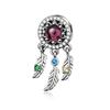 925 Silver Charms Flower Red Murano Glass Beads Earring Pendant Bracelets Necklaces Womens DIY Jewelry Gift