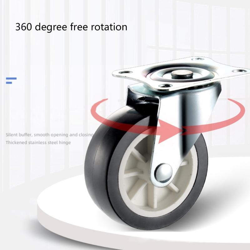 4Pcs Metal Casters Wheel 360 Degree Rotation Heavy Duty General Casters with Quiet Designings Suitable for Homes & Office