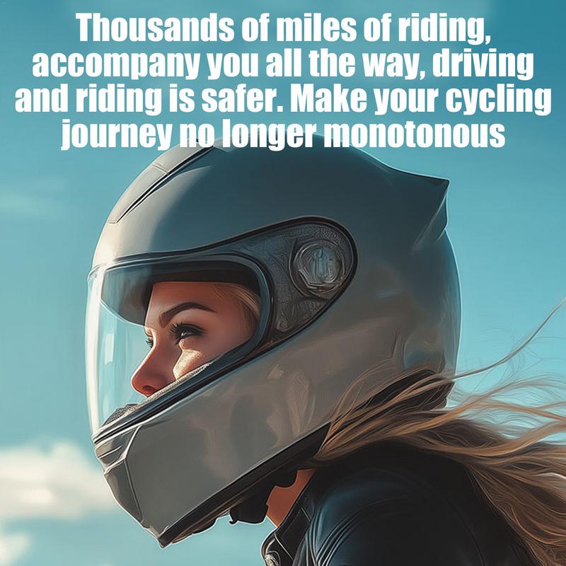 Helmets Wireless Headset Helmets Kit Full Face Ultra-Thin Moto Headphones V5.3 Intercom Speakers Noise Cancellation