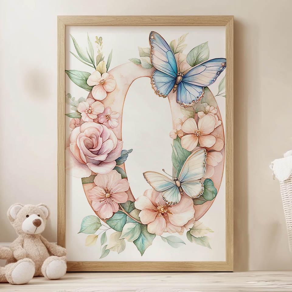 Round Magic - Poster With The Letter "O" Round Magic - Poster With The Letter "O", 70X100 Cm, Without Frame, Premium Canvas On Stretcher