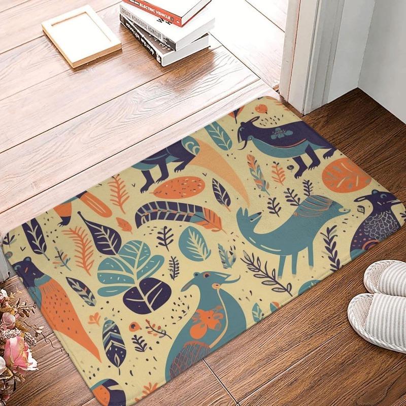 Outdoor Door Mat Front Door Mats Anime Owl Anti-Slip Durable Flannel For Entrance Welcome Indoor For Home For High Traffic Areas