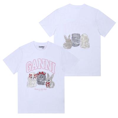 Ganni CuTe Tierlogo Damen S T-Shirt A1050029 151