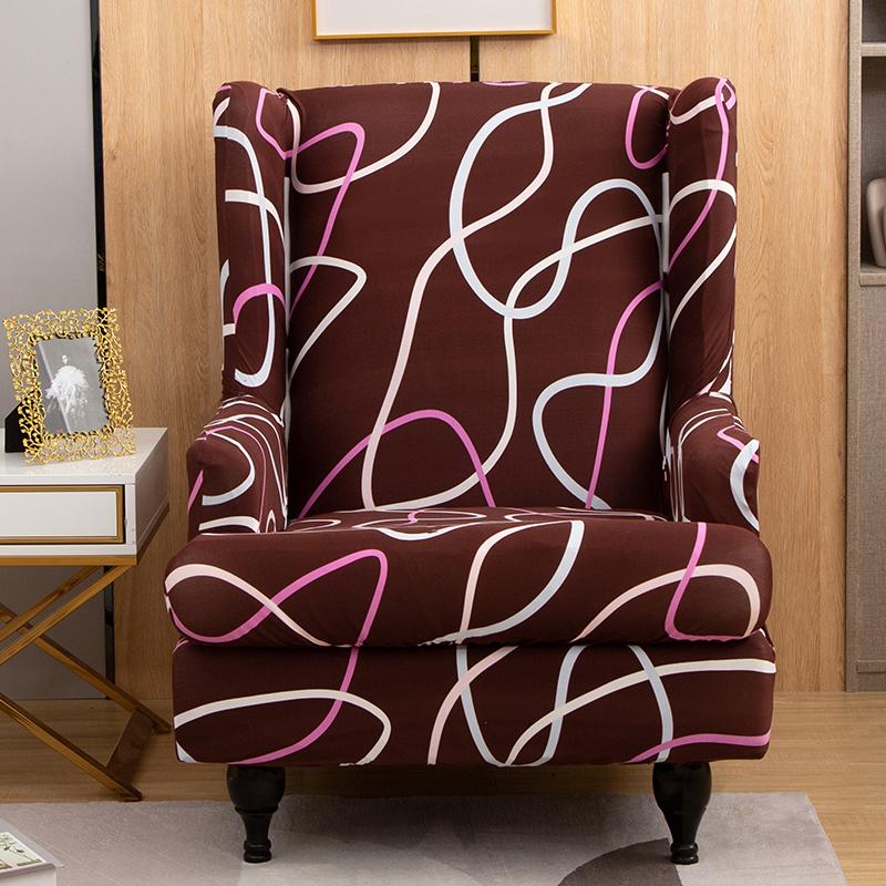 Copridivano per poltrona Wingback, 2 pezzi/set, copridivano elasticizzato, copripoltrona, protezione per mobili, fondo elastico per soggiorno