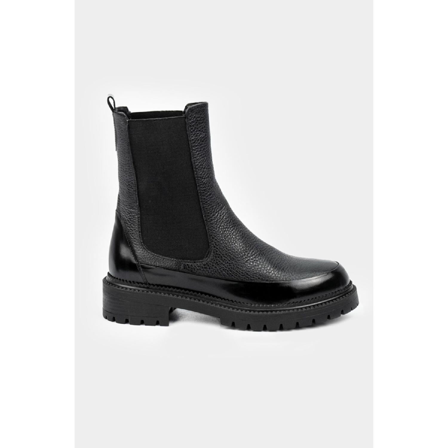 

Women s Black Genuine Leather Chelsea Boots Size 35-41 38 чорний